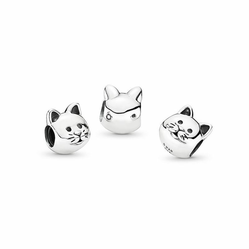 Pandora Curious Cat Charm Ireland - Sterling Silver - 092851ZWD